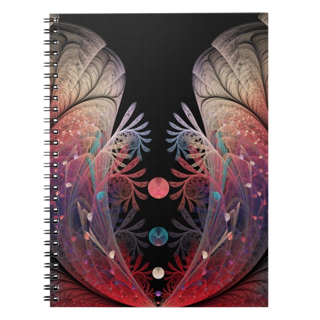 Cuaderno Arte fractal de fantasía moderna abstracta Jonglag (Frente)