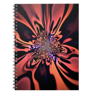 Cuaderno Arte fractal de ráfaga de plasma de coral