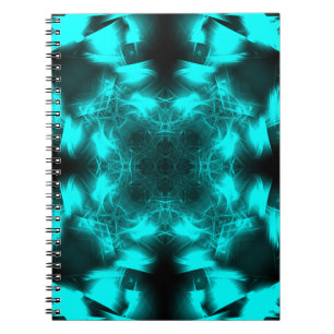Cuaderno Arte fractal de simetría de plasma de agua