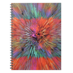Cuaderno Arte fractal de supernova de arcoíris