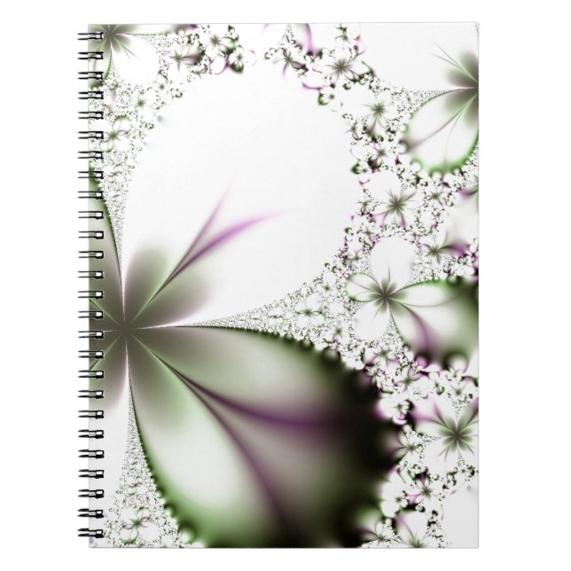 Cuaderno Arte fractal floral (Frente)
