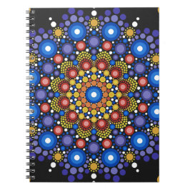 Cuaderno Arte Fractal Floral Dotado Retro Mandala