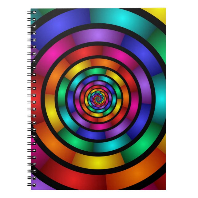Cuaderno Arte fractal moderno y psicodélico (Frente)