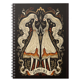 Cuaderno Arte gemini celestial zodiaco para portátiles