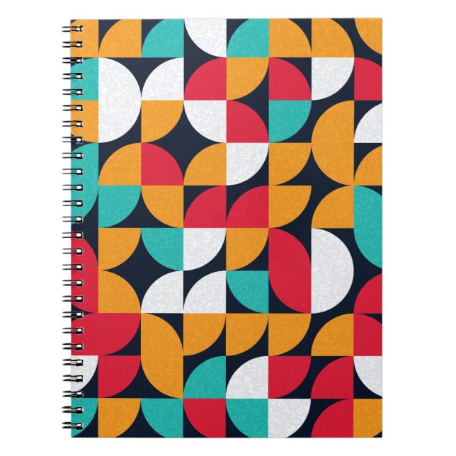 Cuaderno Arte Generativo: Patrón de triángulo colorido (Frente)