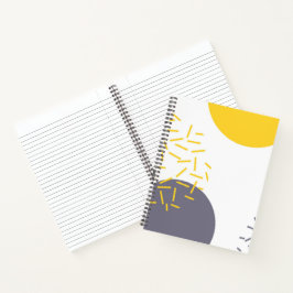 Cuaderno Arte geométrico amarillo, fresco, moderno y de mod