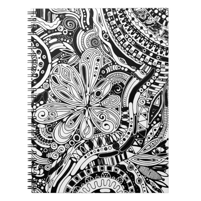 Cuaderno Arte geométrico en blanco y negro 15 (Frente)