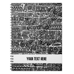 Cuaderno Arte geométrico en blanco y negro 2 