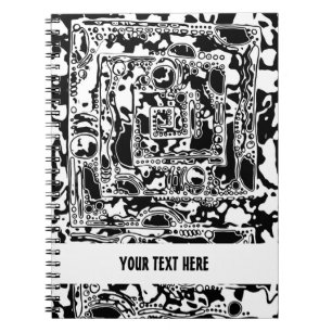 Cuaderno Arte geométrico en blanco y negro 25