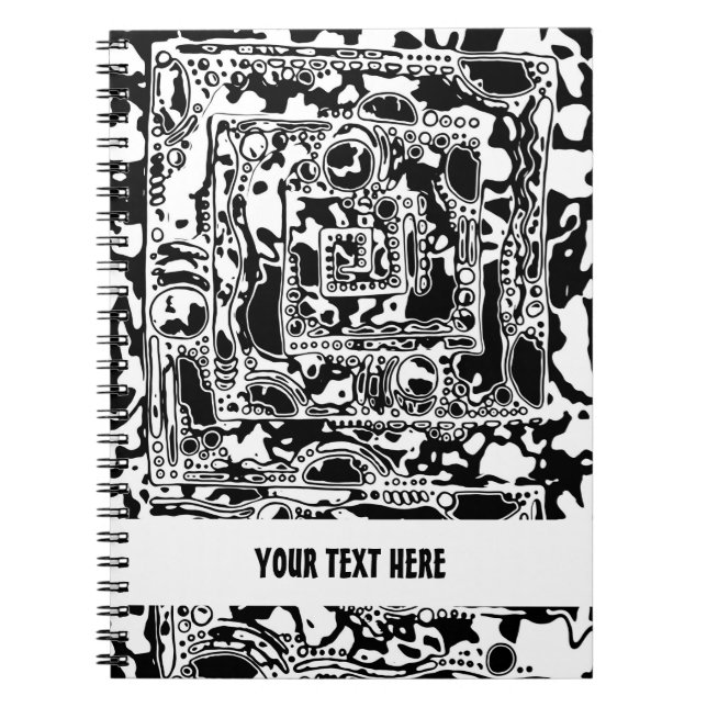 Cuaderno Arte geométrico en blanco y negro 25 (Frente)