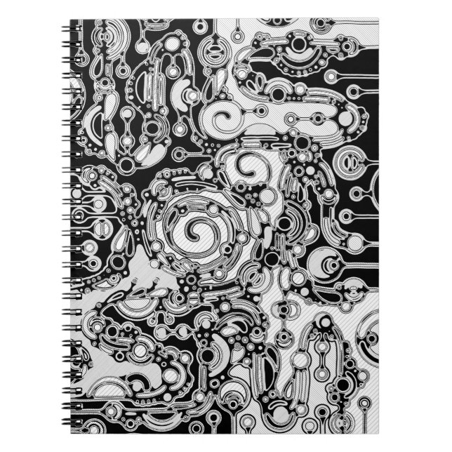 Cuaderno Arte geométrico en blanco y negro 3 (Frente)