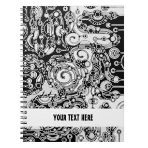 Cuaderno Arte geométrico en blanco y negro 3 