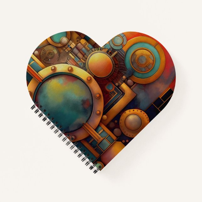 Cuaderno Arte geométrico industrial steampunk (Anverso)