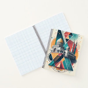 Cuaderno Arte geométrico islámico de mezquita con formas ab