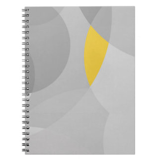 Cuaderno Arte geométrico mínimo gris y amarillo