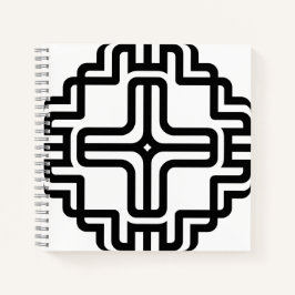 Cuaderno Arte geométrico moderno de cruz y líneas