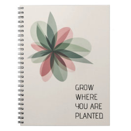 Cuaderno Arte geométrico moderno de florecimiento en la por