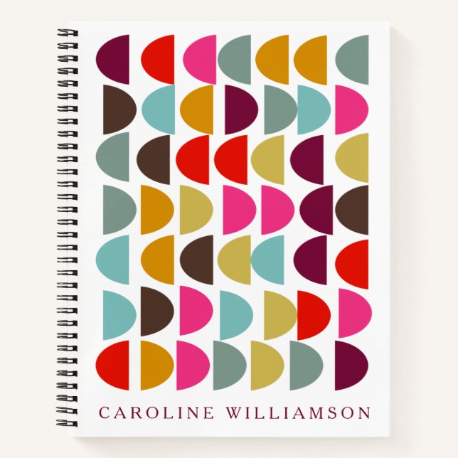 Cuaderno Arte geométrico moderno en el otoño personalizado  (Anverso)