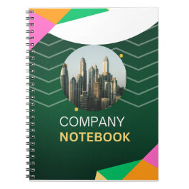 Cuaderno Arte geométrico moderno verde blanco
