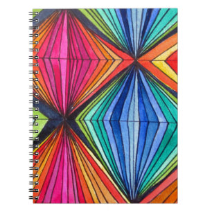 Cuaderno Arte geométrico óptico arcoiris