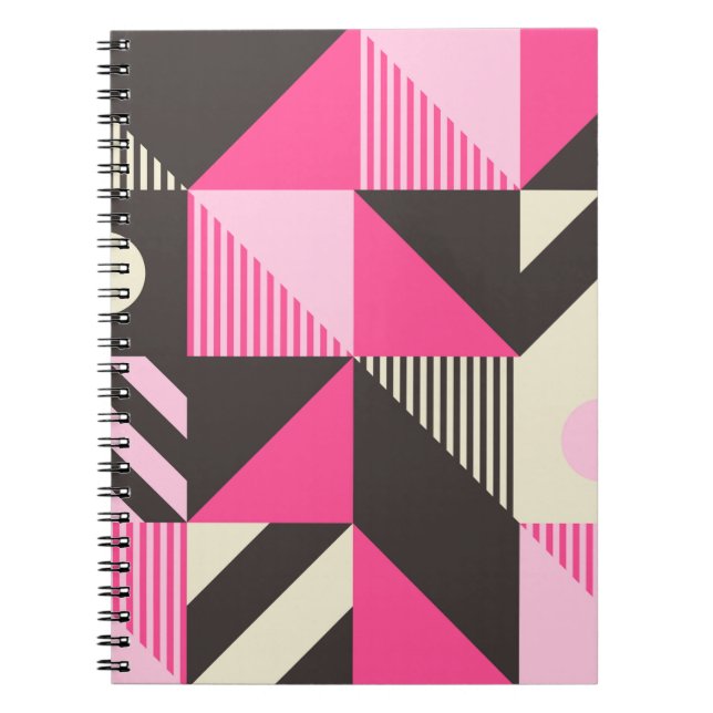 Cuaderno Arte geométrico simple con bloques audaces editabl (Frente)