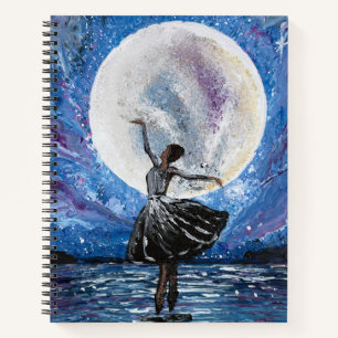 Cuaderno Arte hecho a mano: bailando con la luna