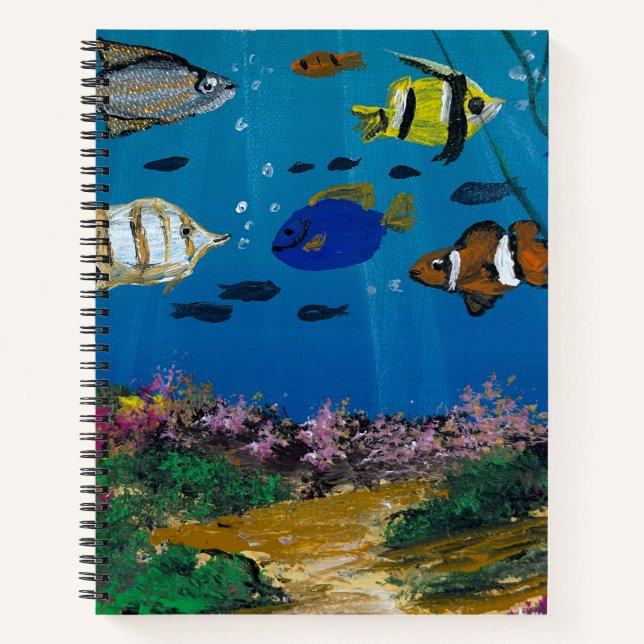 Cuaderno Arte hecho a mano: profundidades del océano  (Anverso)