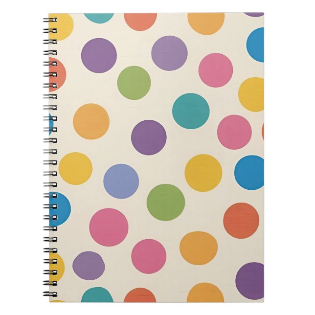 Cuaderno Arte hexagonal moderno de colores de arcoíris (Frente)