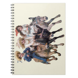 Cuaderno Arte infantil de caballo pony antiguo