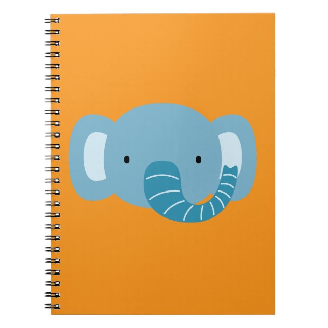 Cuaderno Arte infantil para cumpleaños de elefante (Frente)