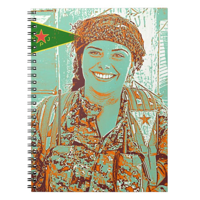 Cuaderno Arte kurdo del combatiente 2 de YPJ (Frente)