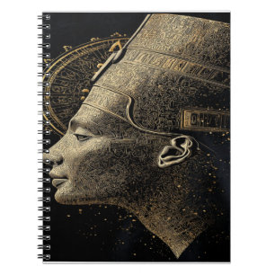 Cuaderno Arte lineal de silueta moderna de Nefertiti
