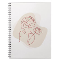 Arte lineal floral abstracto minimalista