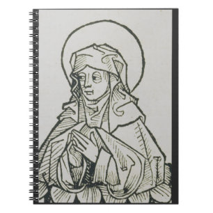 Cuaderno Arte lineal minimalista medieval de Santa Mónica