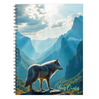 Cuaderno Arte majestuoso del lobo de montaña