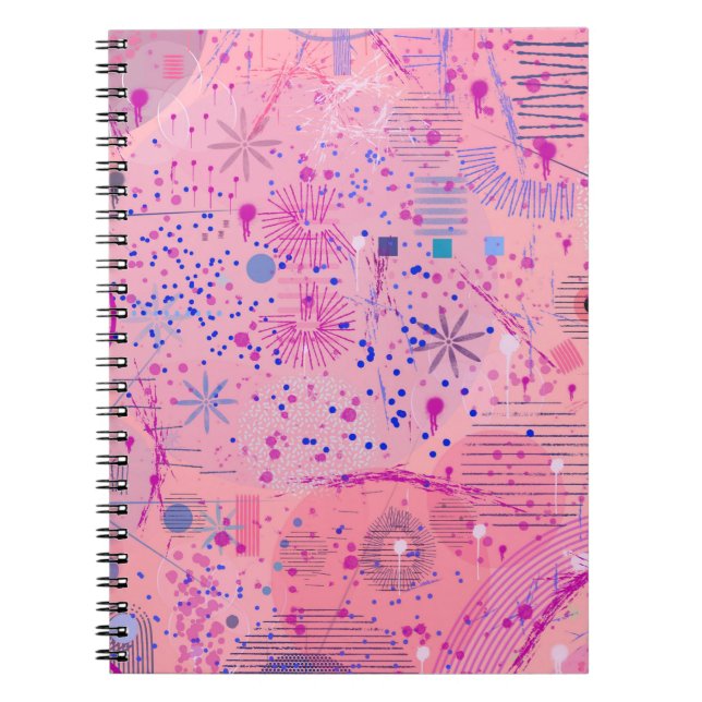Cuaderno Arte maximalista de la fiesta rosa (Frente)