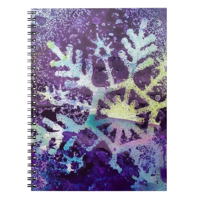 Cuaderno Arte mediático mixto de nieve púrpura (Frente)
