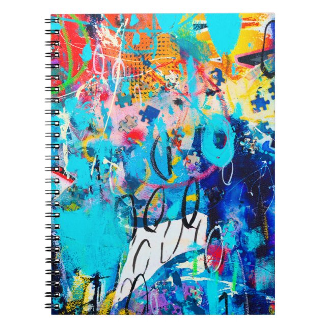 Cuaderno Arte mediático mixto multicolor dibujado a mano c (Frente)