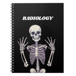 Cuaderno Arte médico oscuro divertido esqueleto de radiolog