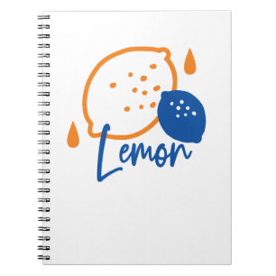 Cuaderno Arte minimalista de línea de limón - Fruta de cítr