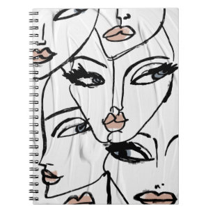 Cuaderno Arte minimalista de línea de mujeres