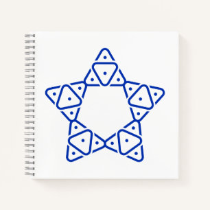 Cuaderno Arte minimalista geométrico de la estrella de Davi