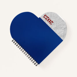 Cuaderno Arte Minimalista texturizado en azul y blanco