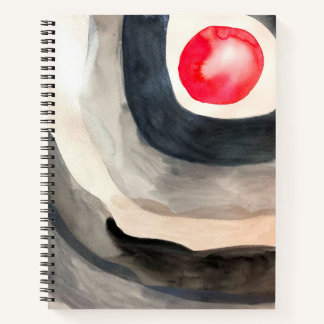 Cuaderno Arte moderno abstracto gris y negro en el sol