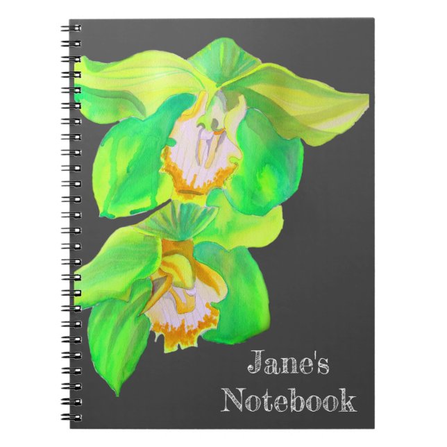 Cuaderno Arte moderno de flores orquídeas (Frente)