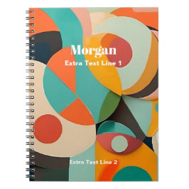 Cuaderno Arte Moderno, nombre y 2 líneas de texto de mediad