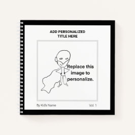 Cuaderno Arte moderno personalizado con nombre monograma pa