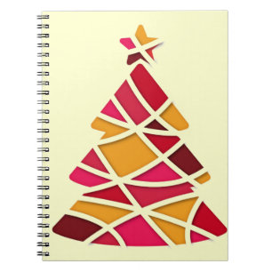 Cuaderno Arte moderno y elegante árbol de Navidad