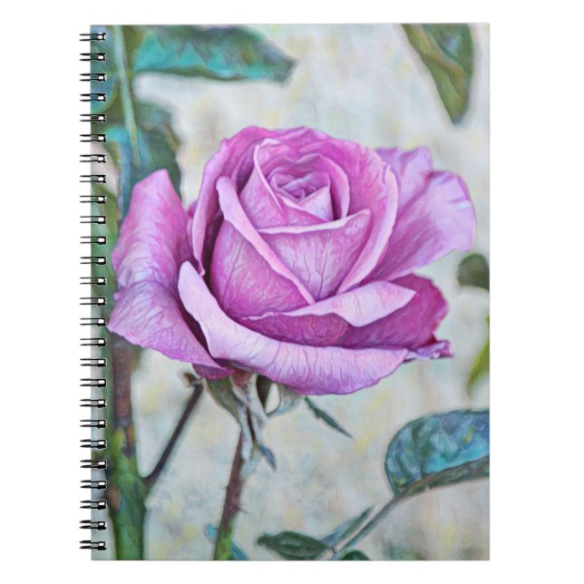 Cuaderno Arte morado Rosa de Gertie's Garden (Frente)