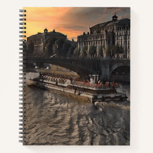 Cuaderno Arte mural del río París Paisaje urbano Escena de